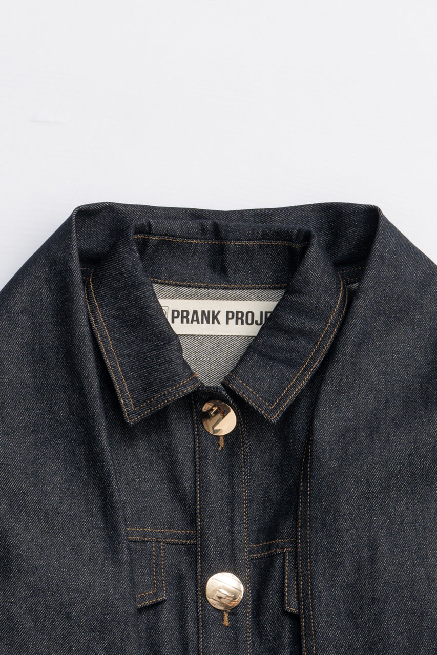 Scarf-Shaped Denim Jacket