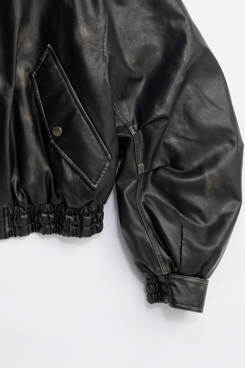 Flight Leather Bomber Jacket - 2025 AUTUMN