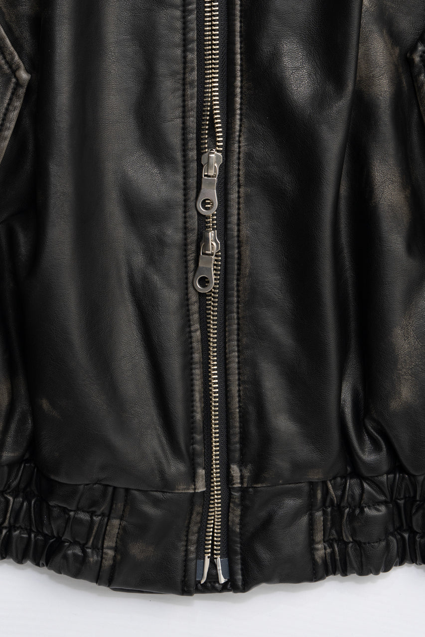 Flight Leather Bomber Jacket - 2025 AUTUMN