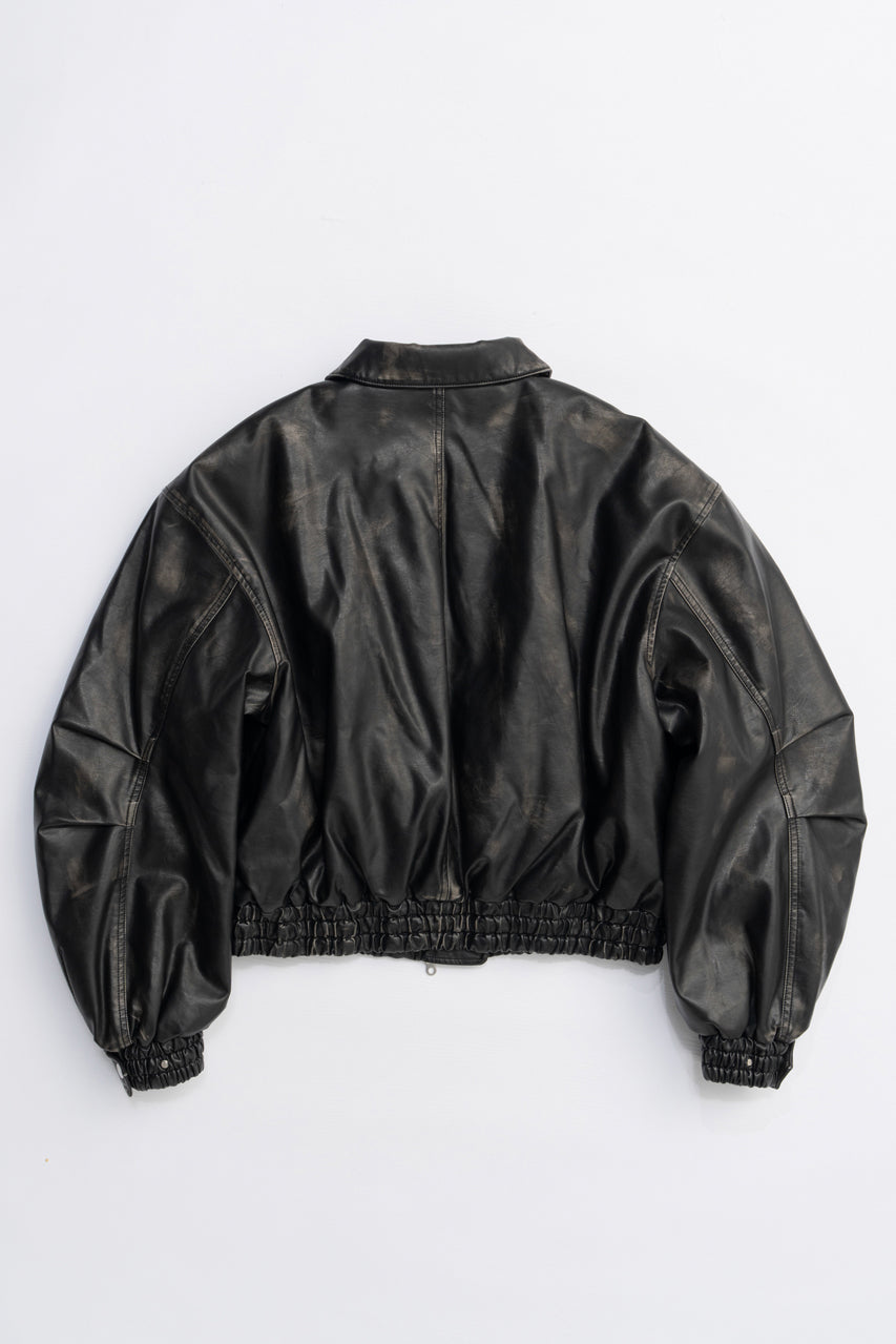 Flight Leather Bomber Jacket - 2025 AUTUMN