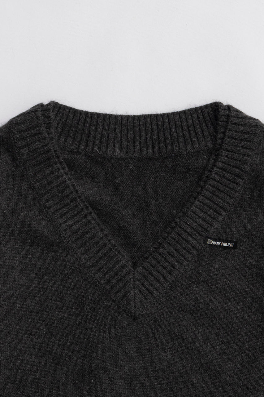 Angora Wool V-Neck Knit - 2025 WINTER