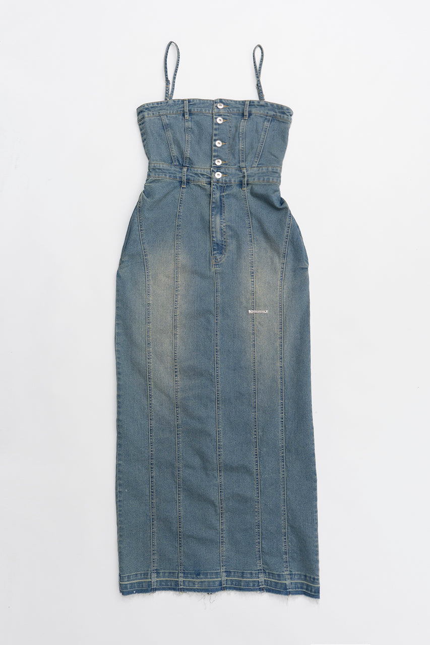 2Way Front Button Denim One Piece - 2025 SUMMER