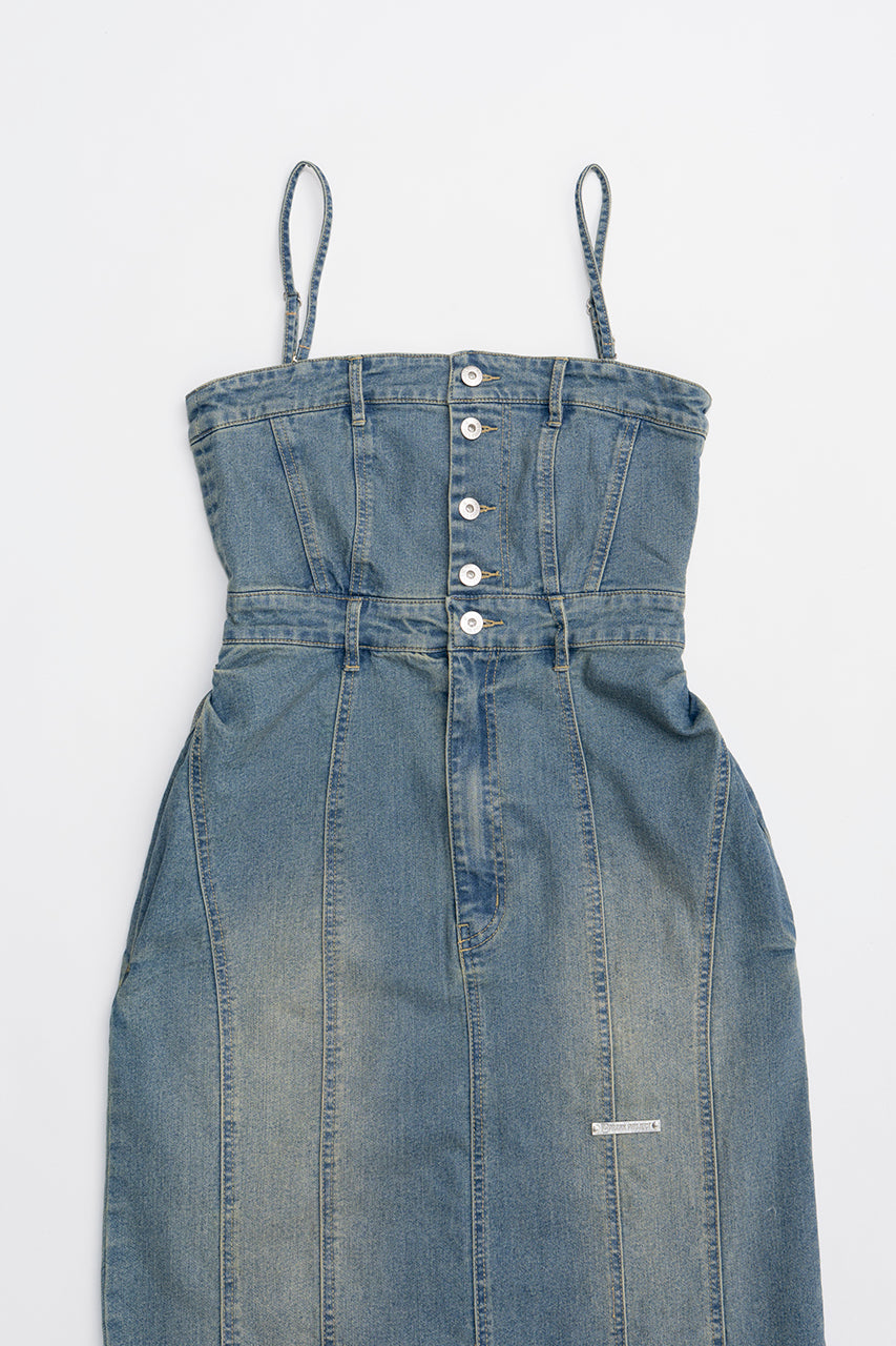 2Way Front Button Denim One Piece - 2025 SUMMER