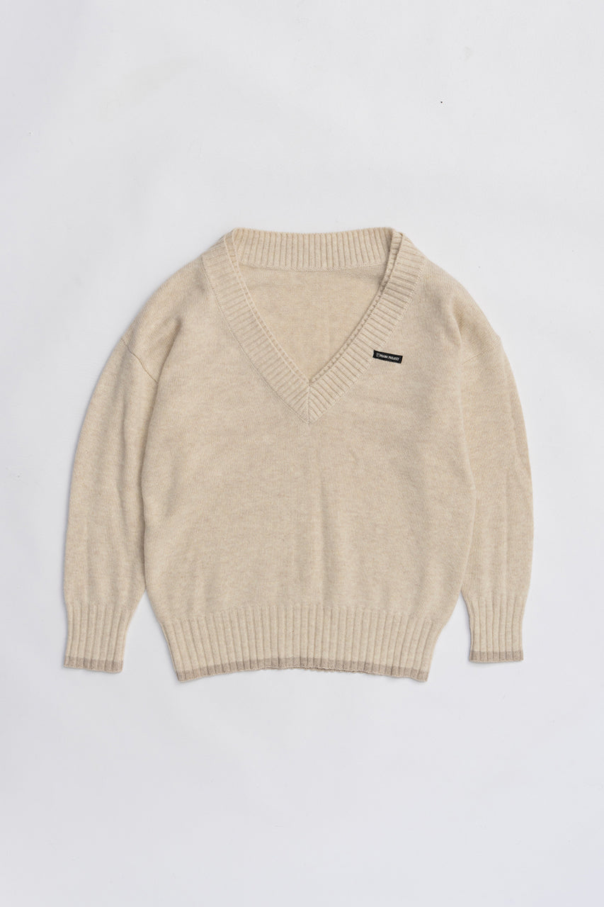 Angora Wool V-Neck Knit - 2025 WINTER