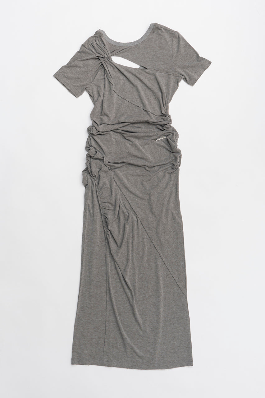 Asymmetrical Twist Maxi Dress