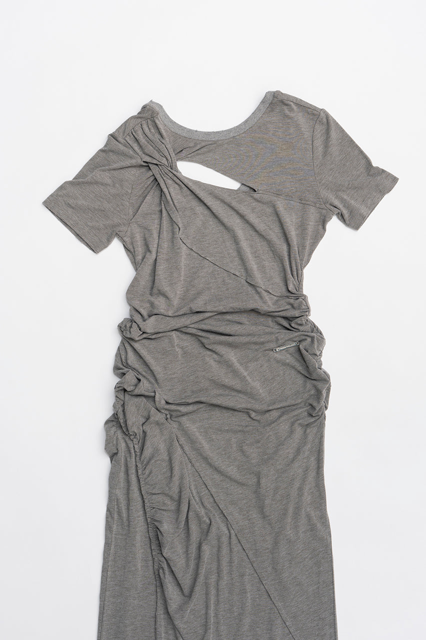 Asymmetrical Twist Maxi Dress