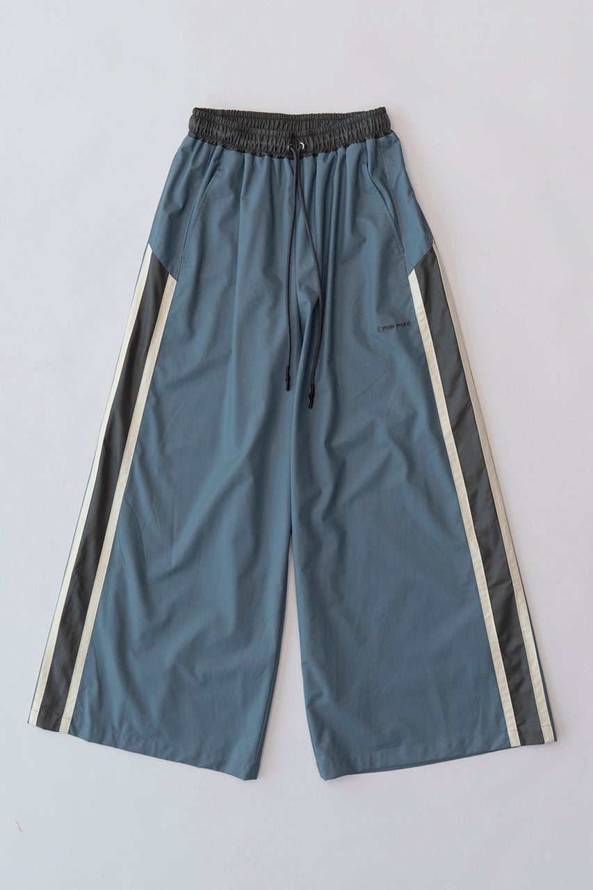 Synthetic Leather Side Line Track Pants