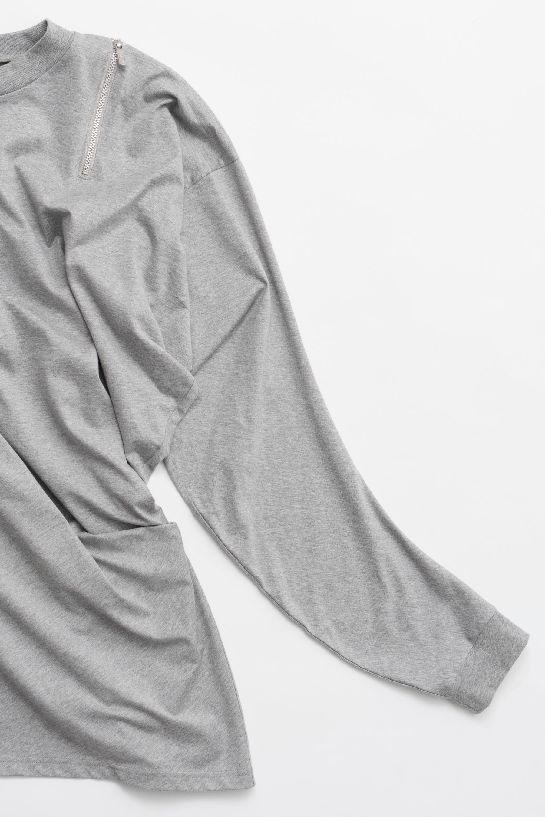 Asymmetric Draped Zip Top