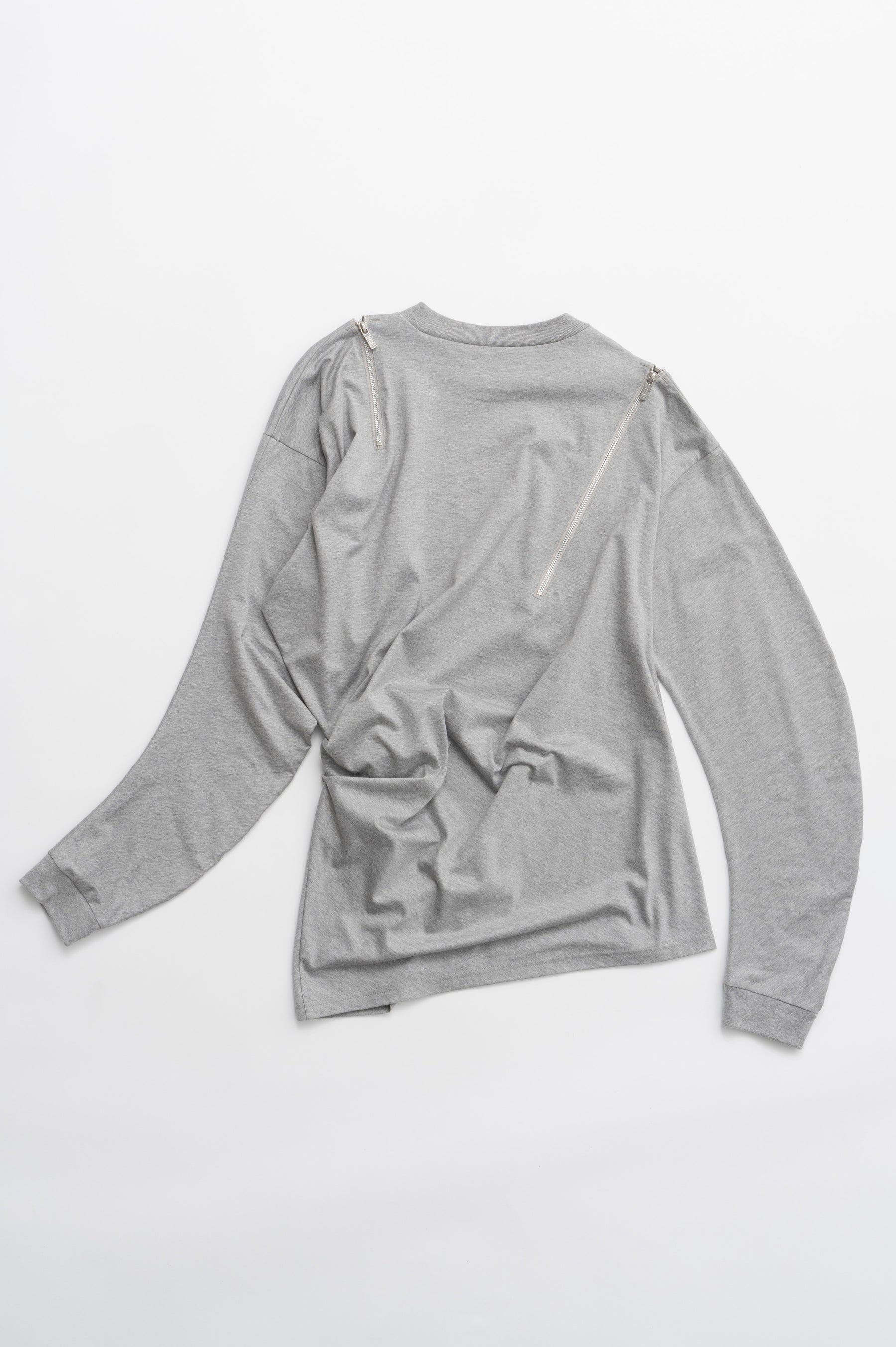Asymmetric Draped Zip Top