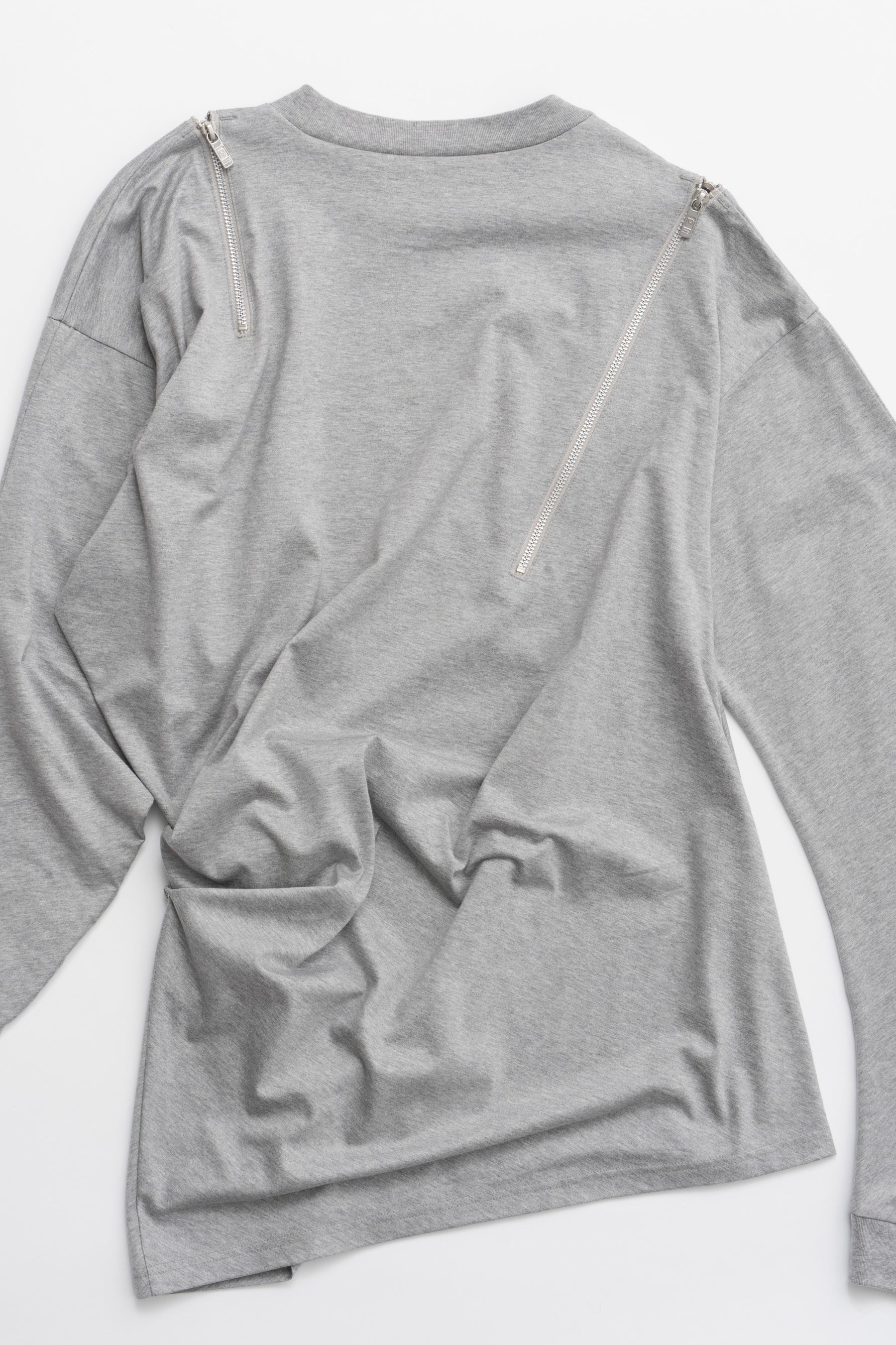 Asymmetric Draped Zip Top