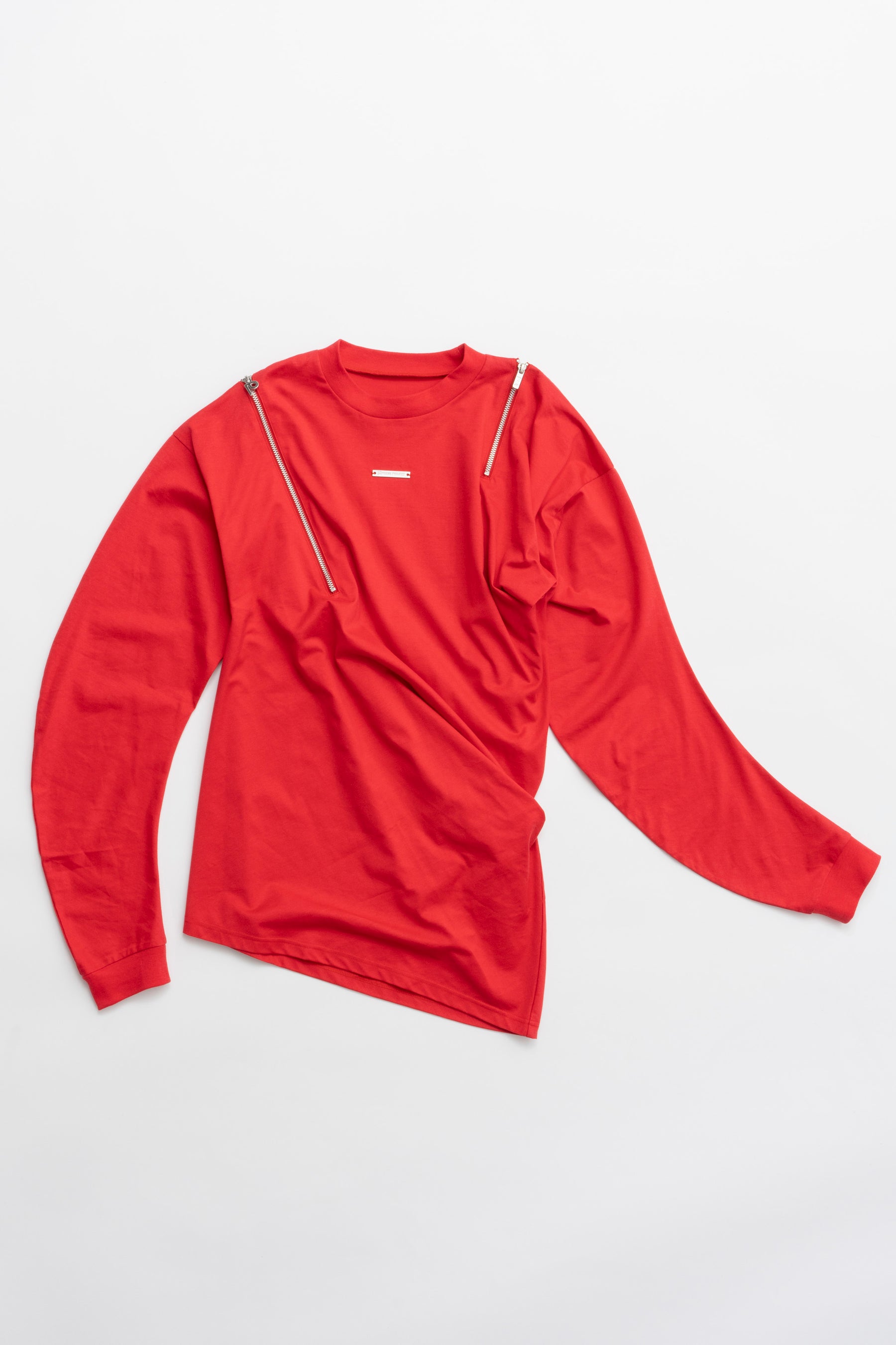 Asymmetric Draped Zip Top
