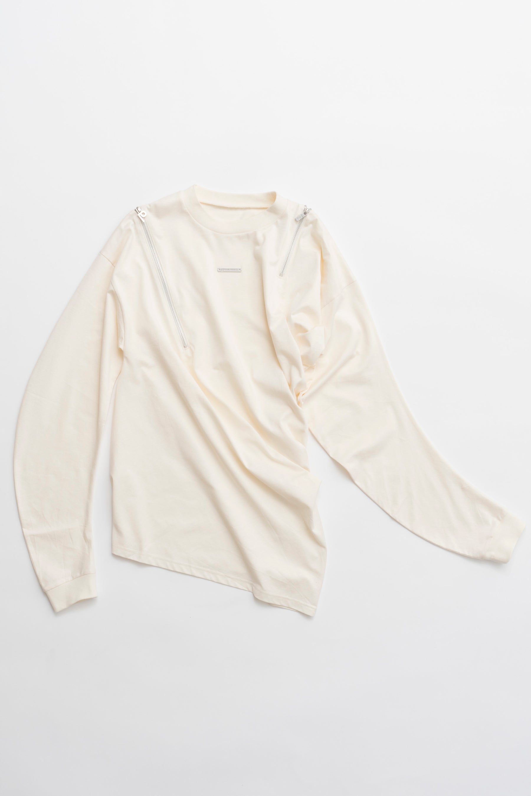 Asymmetric Draped Zip Top
