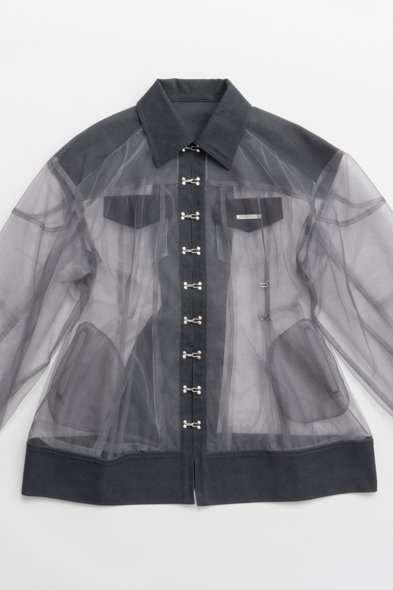 Cocoon Sleeve Tulle Blouson