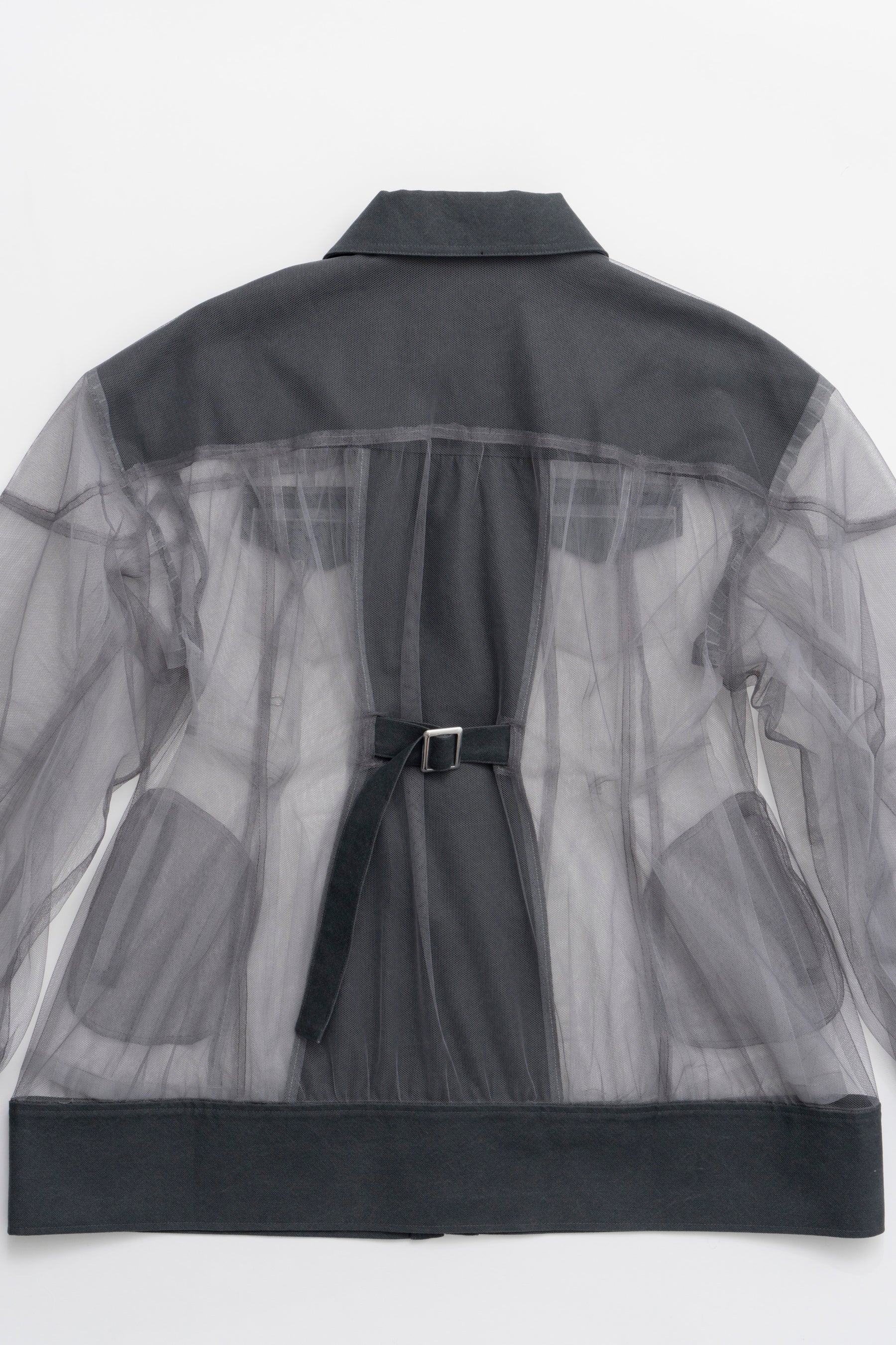 Cocoon Sleeve Tulle Blouson