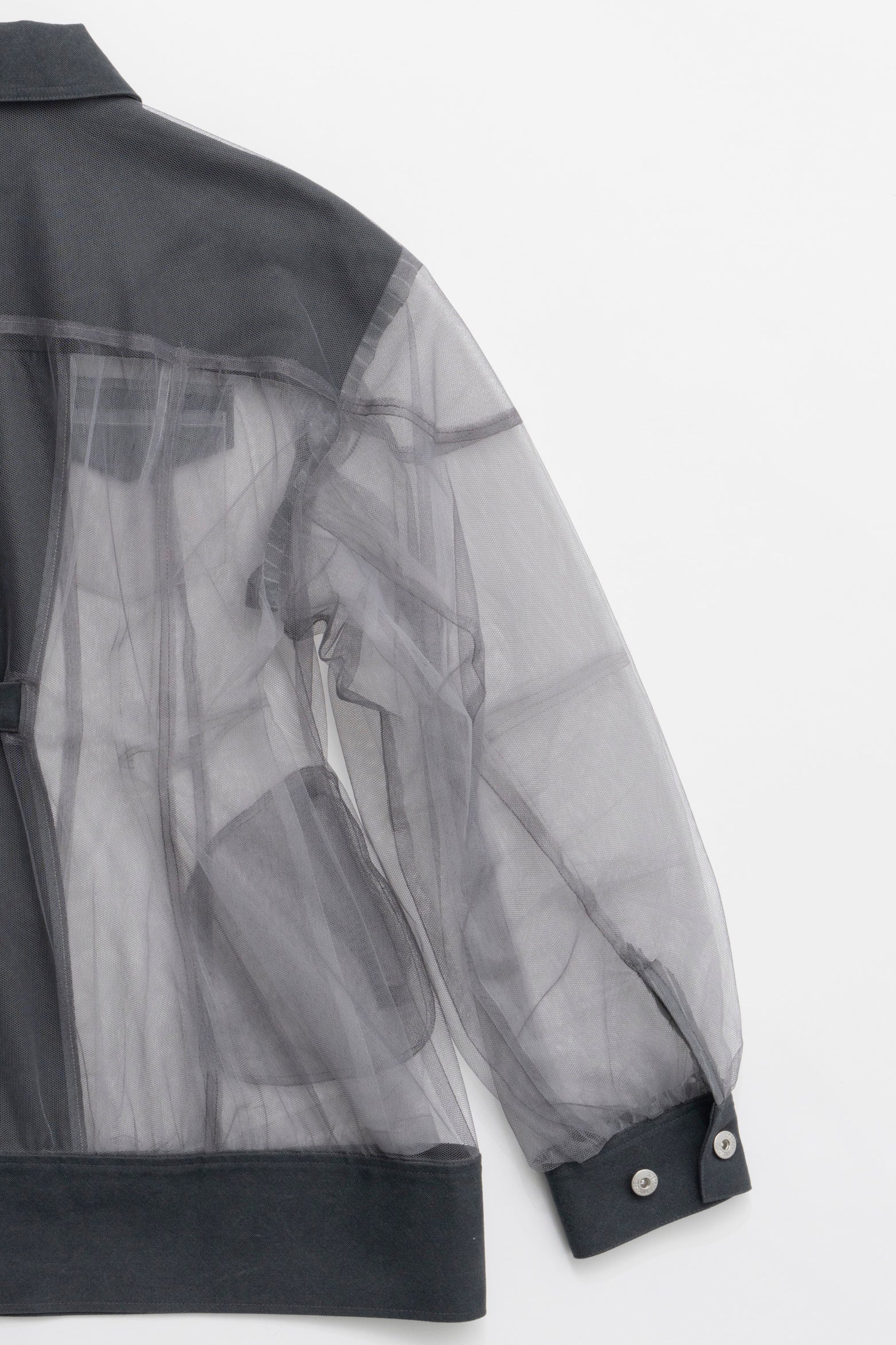Cocoon Sleeve Tulle Blouson