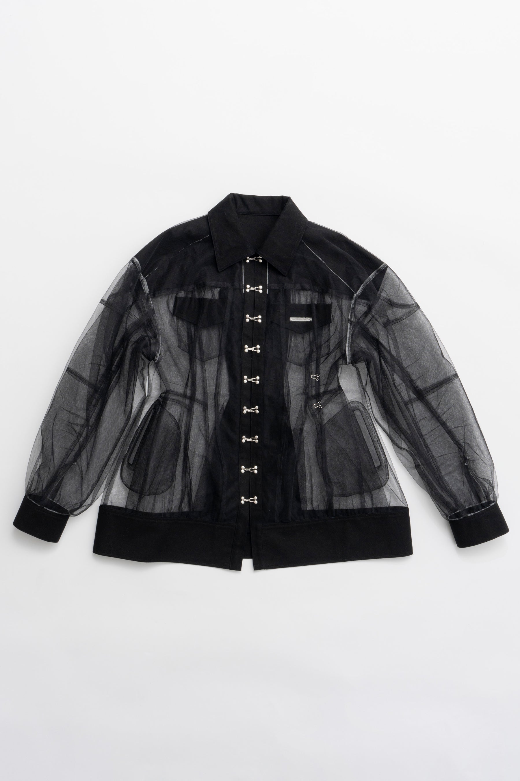 Cocoon Sleeve Tulle Blouson