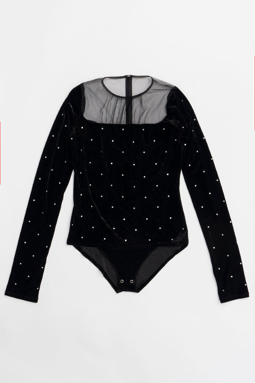 Crystal Velour Bodysuit - SALE