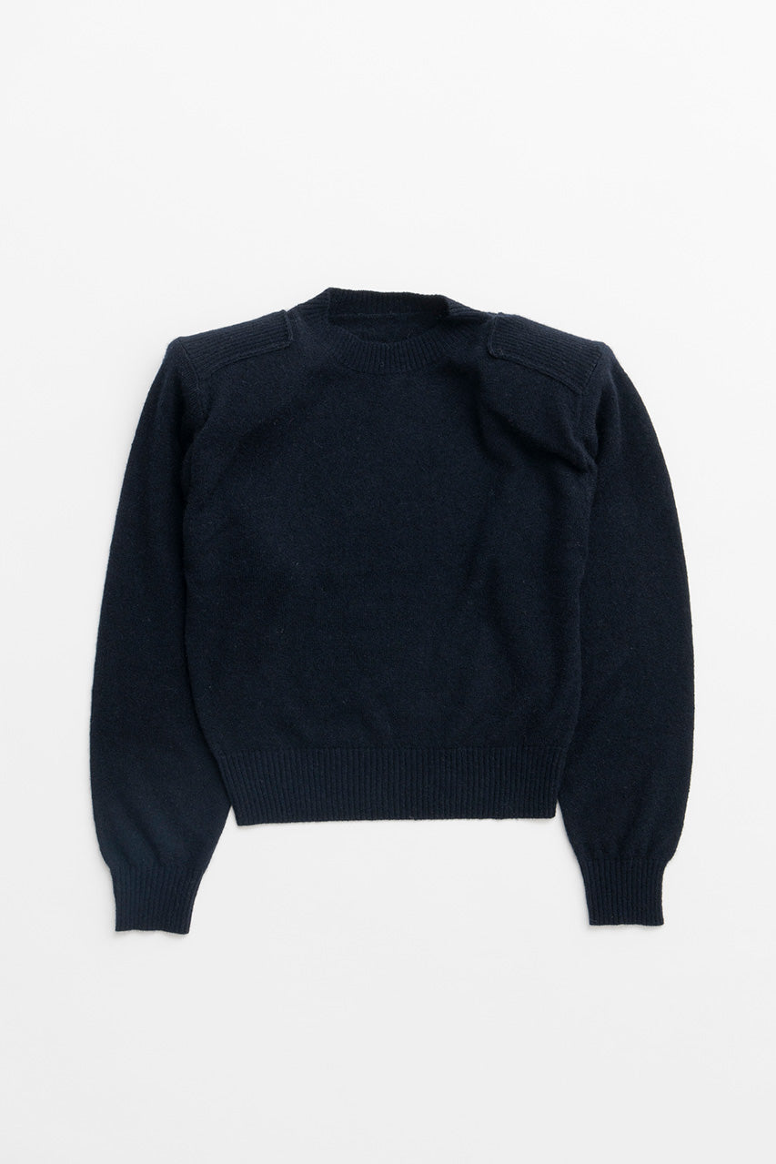 Asymmetrical Tuck Yak Blend Knit Pullover - 2026WINTER