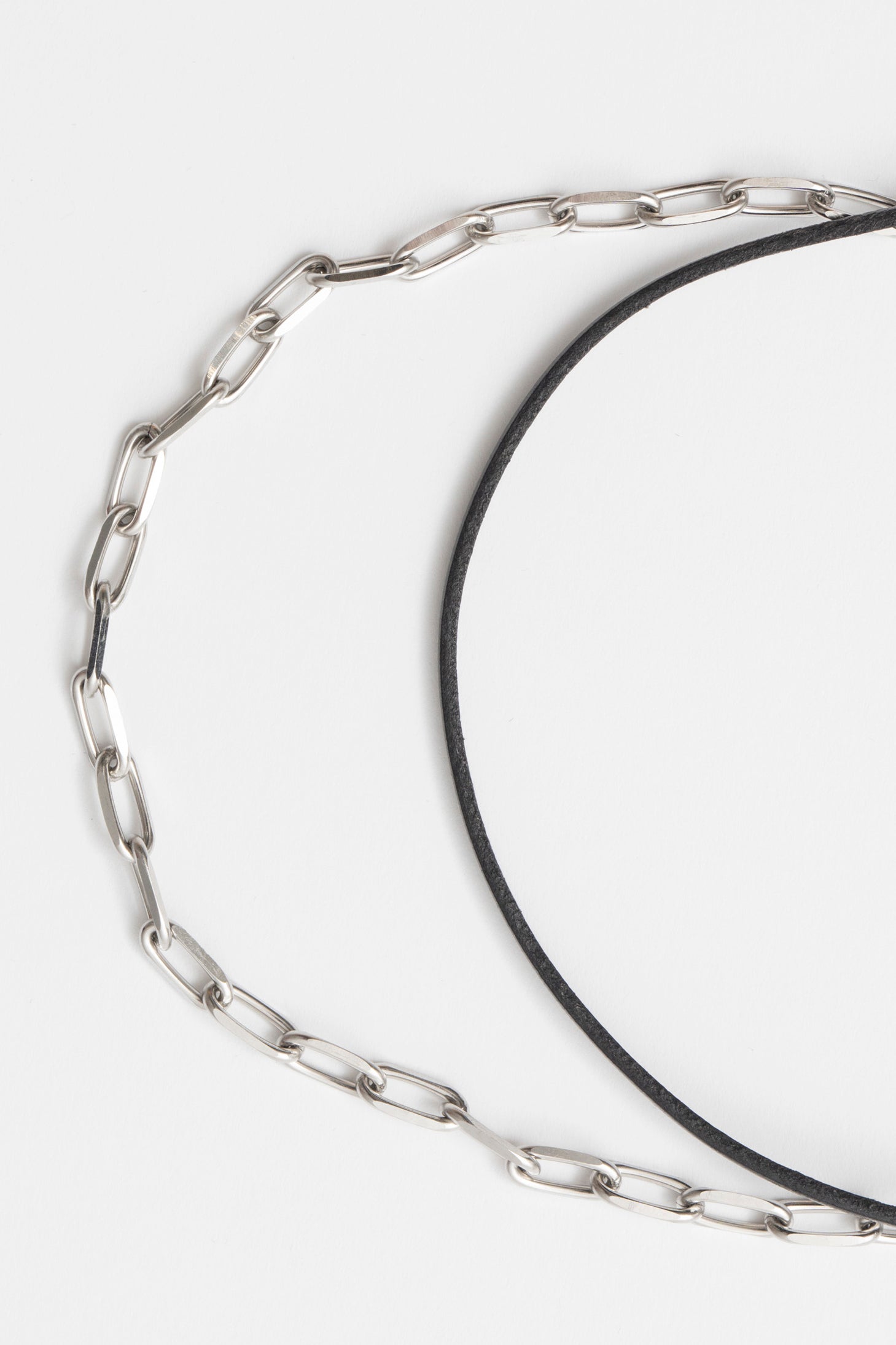 Leather Chain 2Way Choker