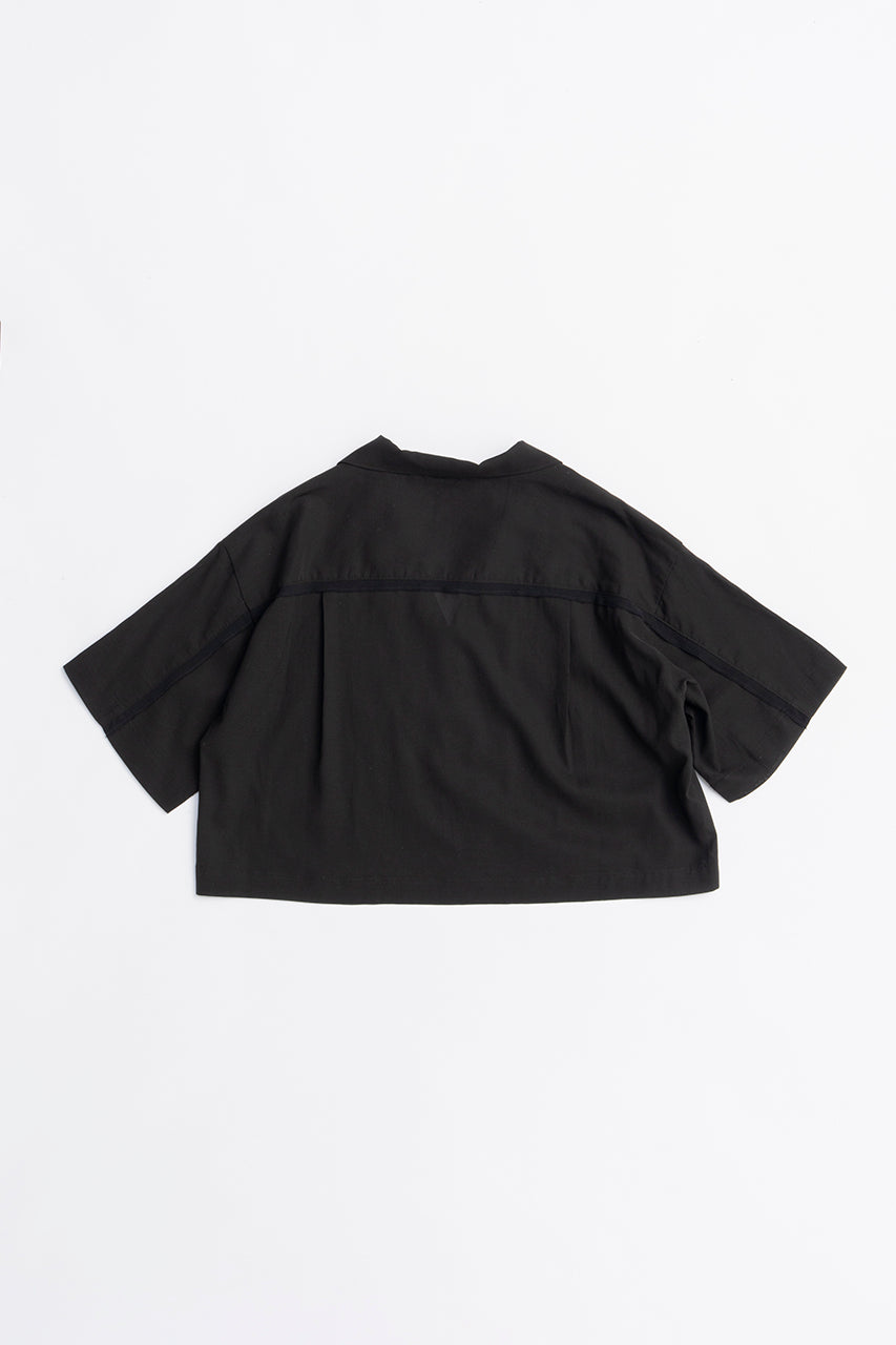 Sheer Open Collar Shirt