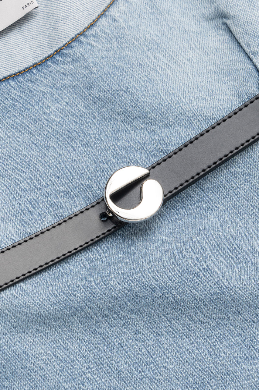 Belted Denim Mini Dress - SALE