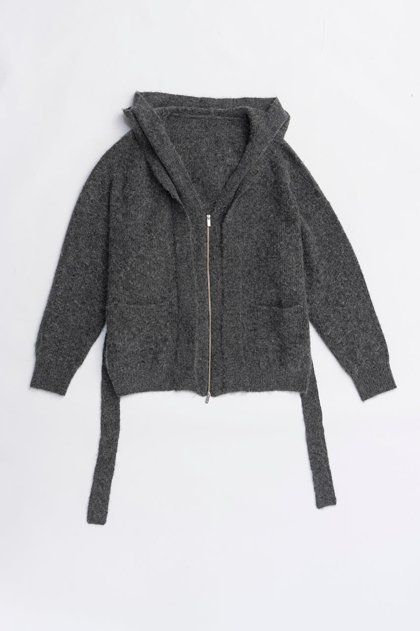 Hooded Zip Cardigan - 2025 WINTER
