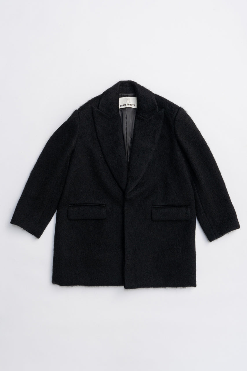 Mohair Shaggy Tailored Coat