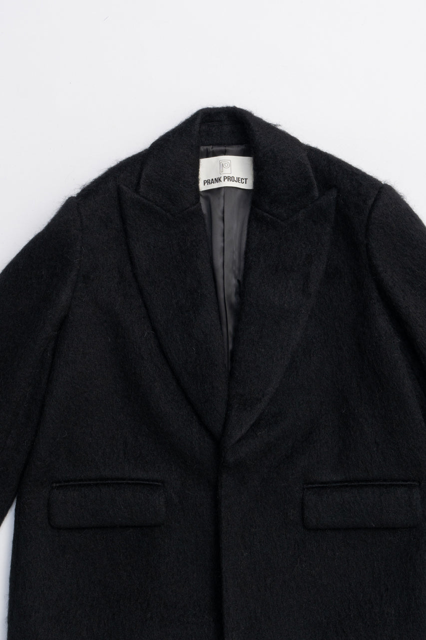 Mohair Shaggy Tailored Coat