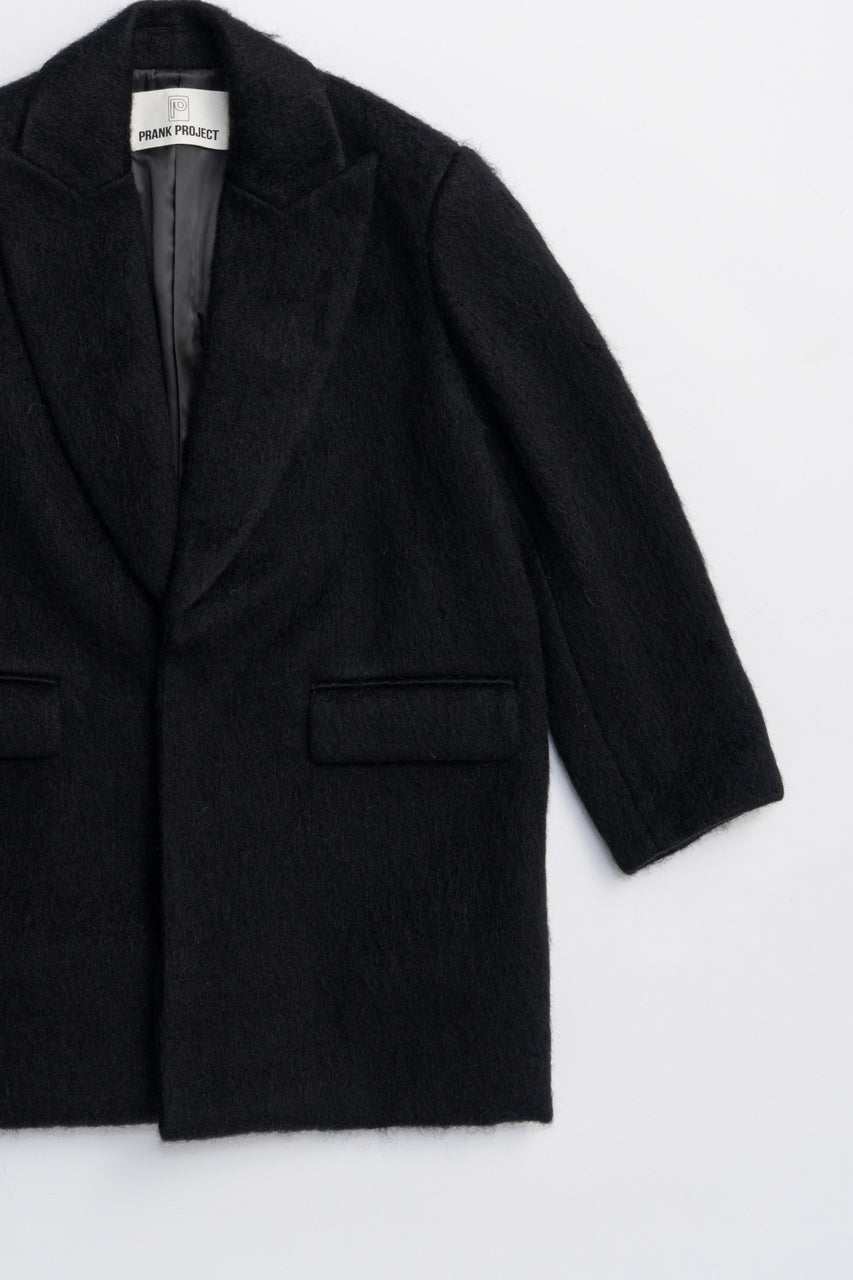 Mohair Shaggy Tailored Coat