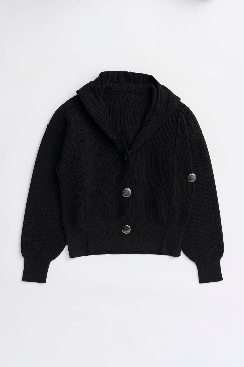 Hoodie Knit Cardigan