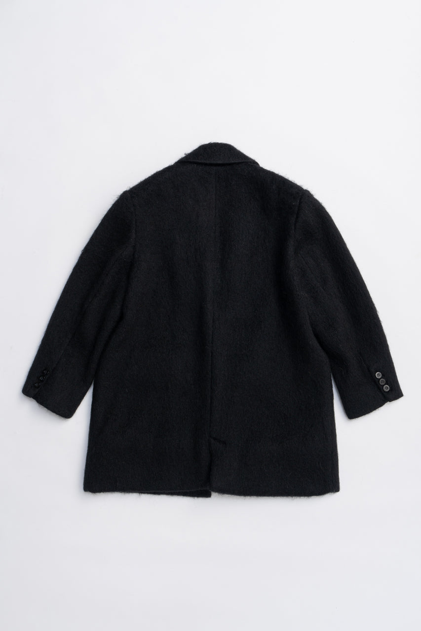 Mohair Shaggy Tailored Coat