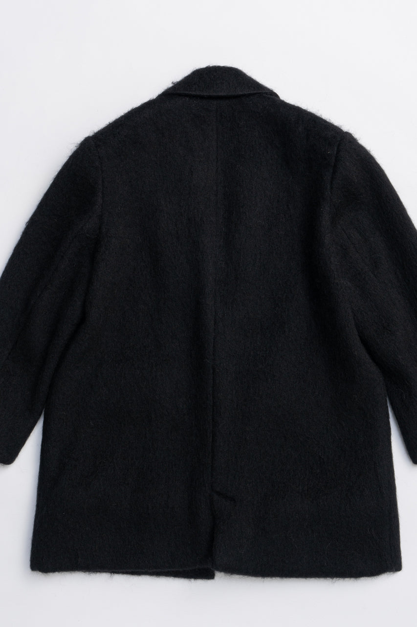 Mohair Shaggy Tailored Coat