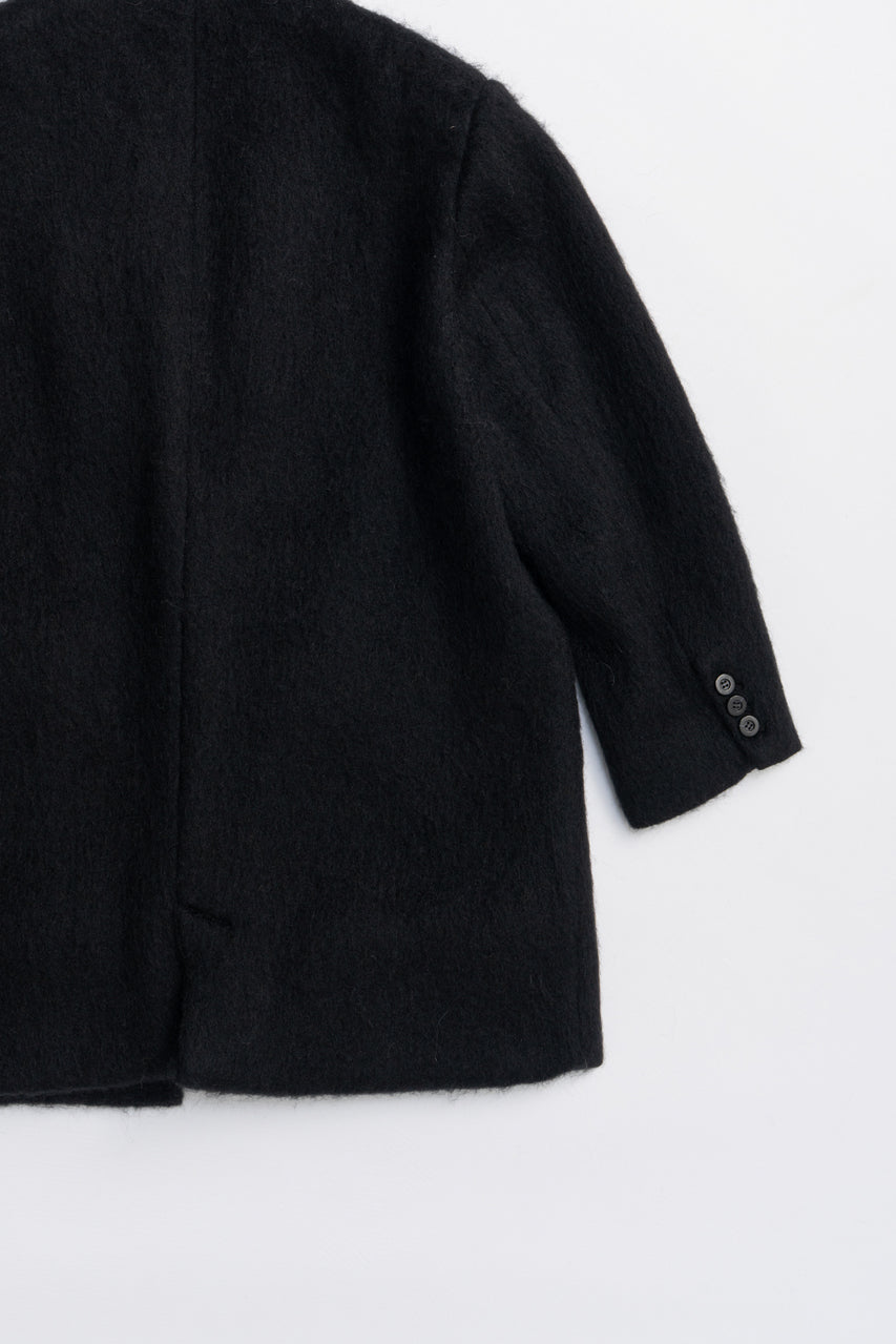 Mohair Shaggy Tailored Coat