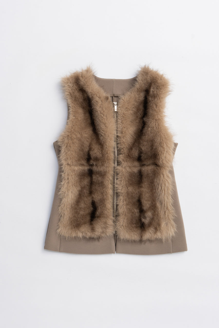 Fur Trimmed Vest