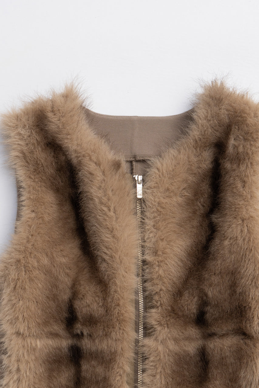 Fur Trimmed Vest