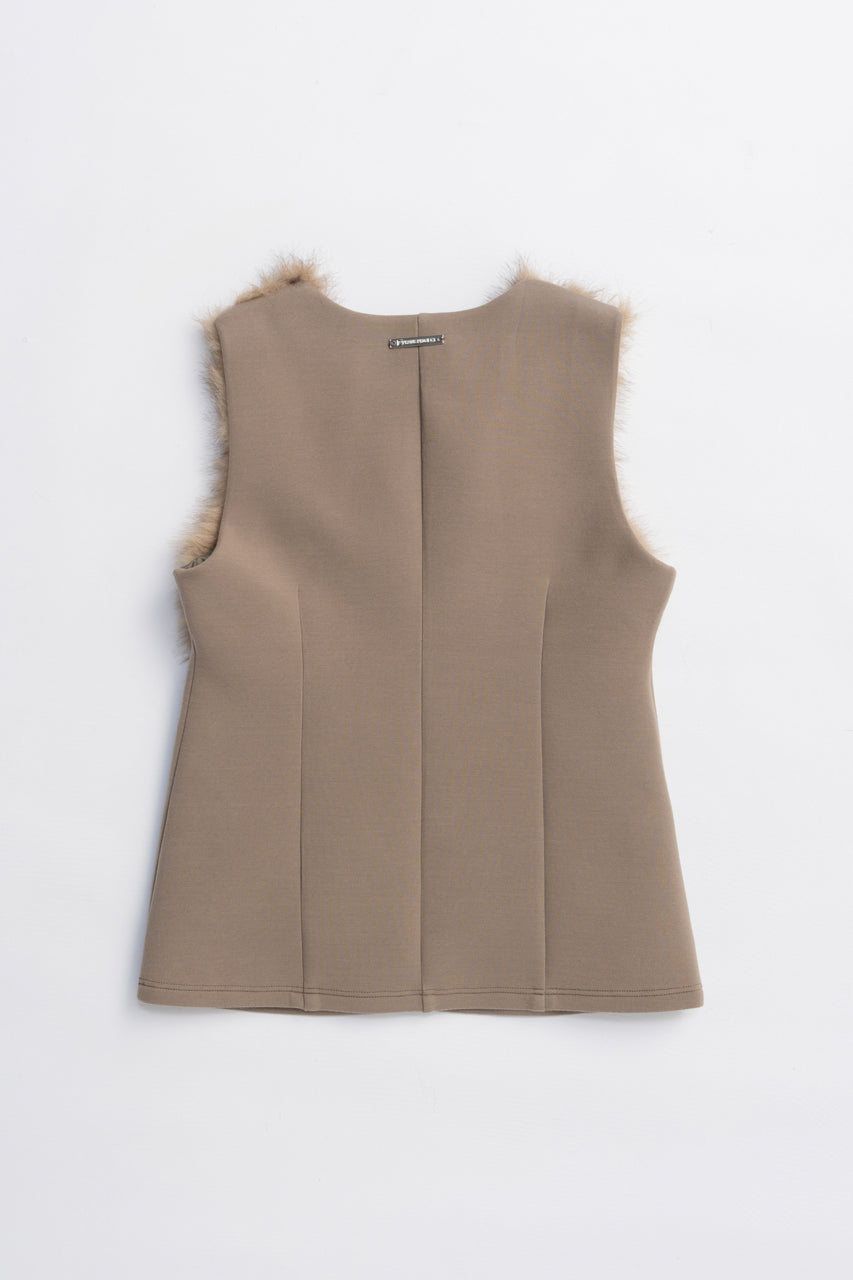 Fur Trimmed Vest