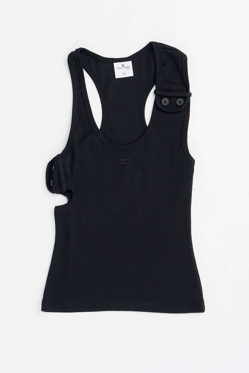 Double Buckle 90s Rib Tank Top - SALE
