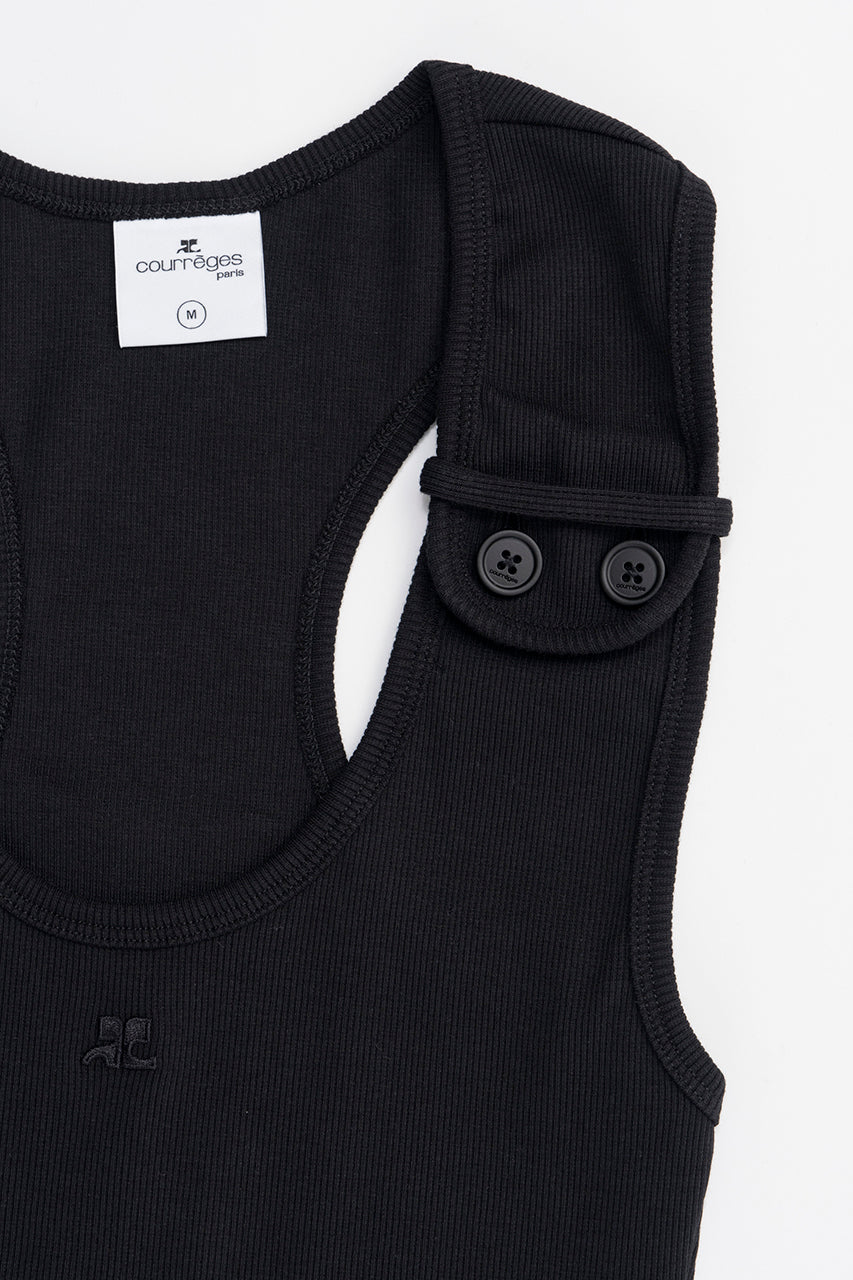 Double Buckle 90s Rib Tank Top - SALE