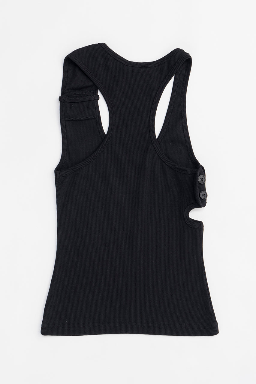 Double Buckle 90s Rib Tank Top - SALE