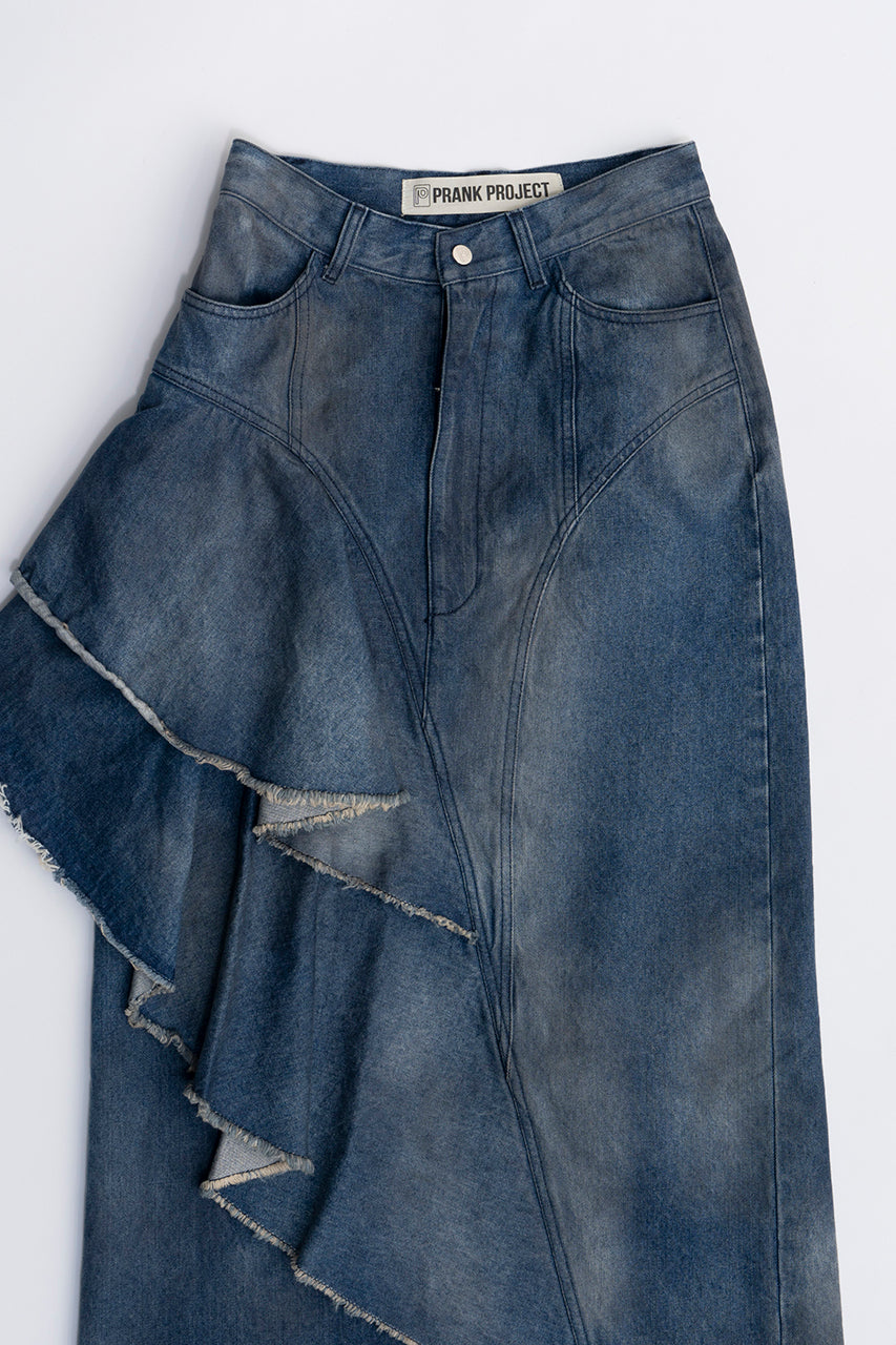 Asymmetry Big Ruffled Skirt - SALE