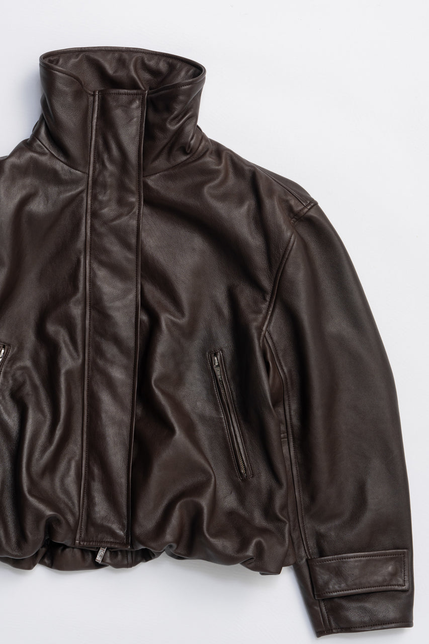 SHEEP Leather High Neck Blouson - 2025 AUTUMN