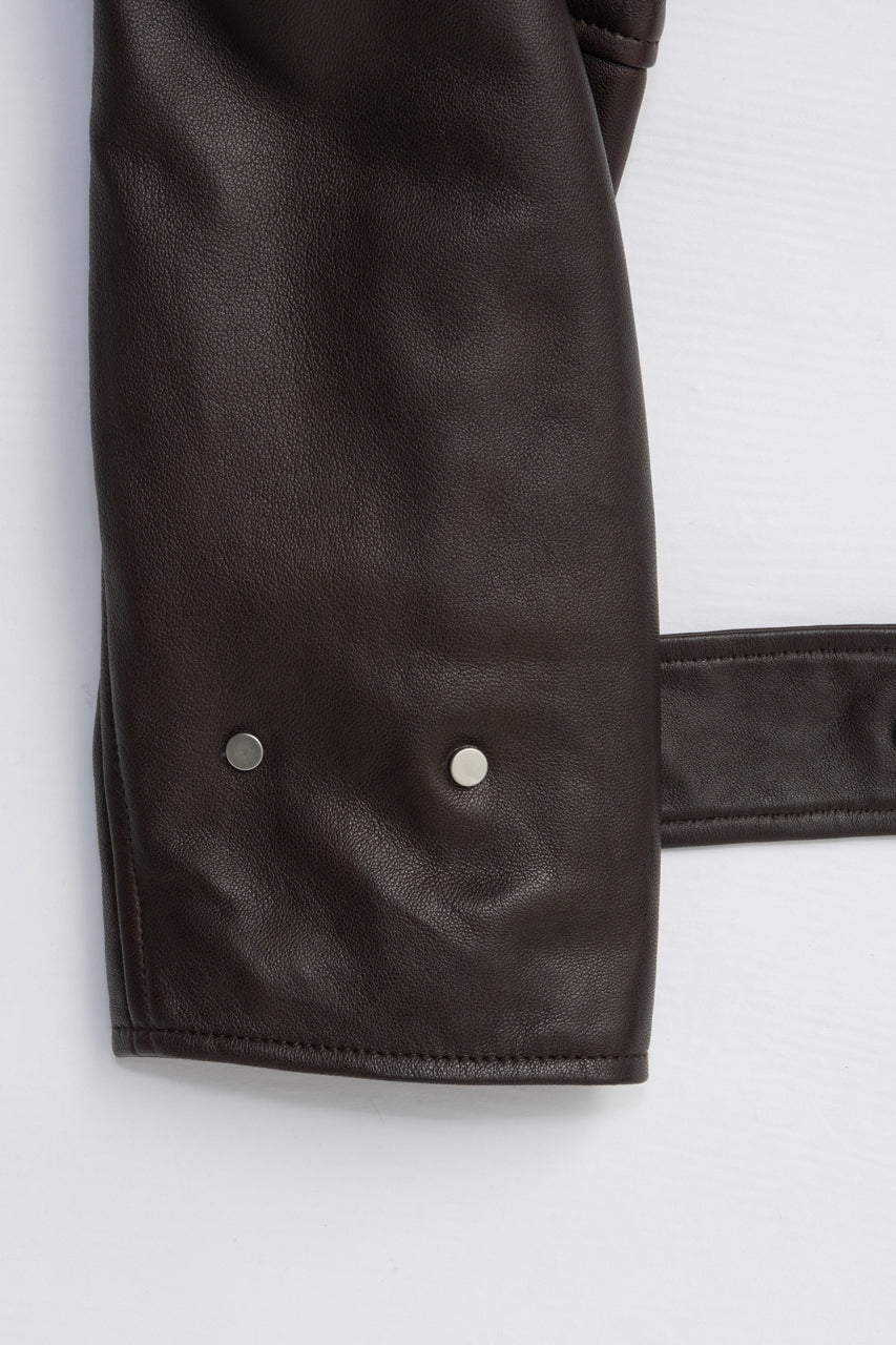 SHEEP Leather High Neck Blouson - 2025 AUTUMN