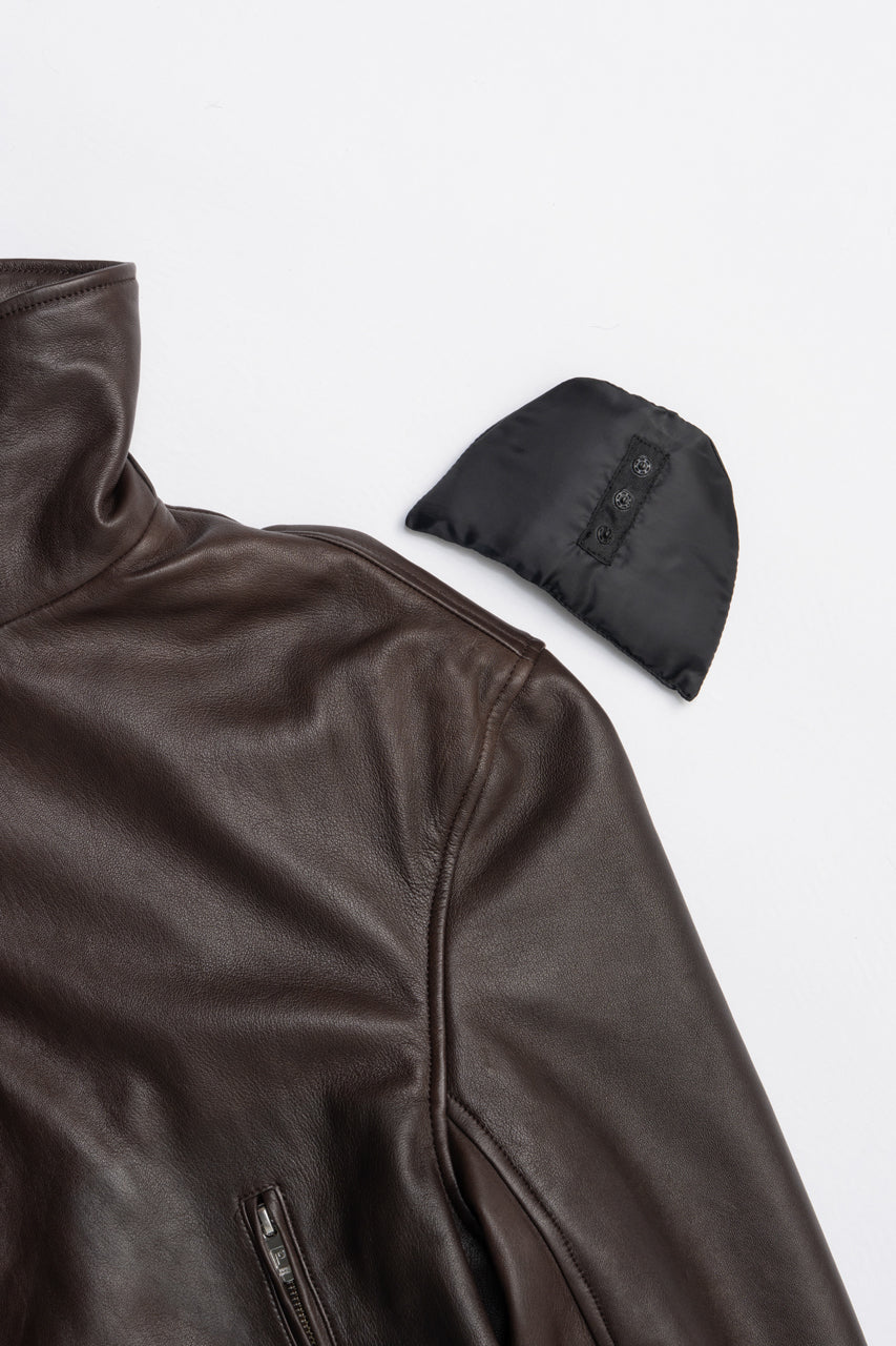 SHEEP Leather High Neck Blouson - 2025 AUTUMN
