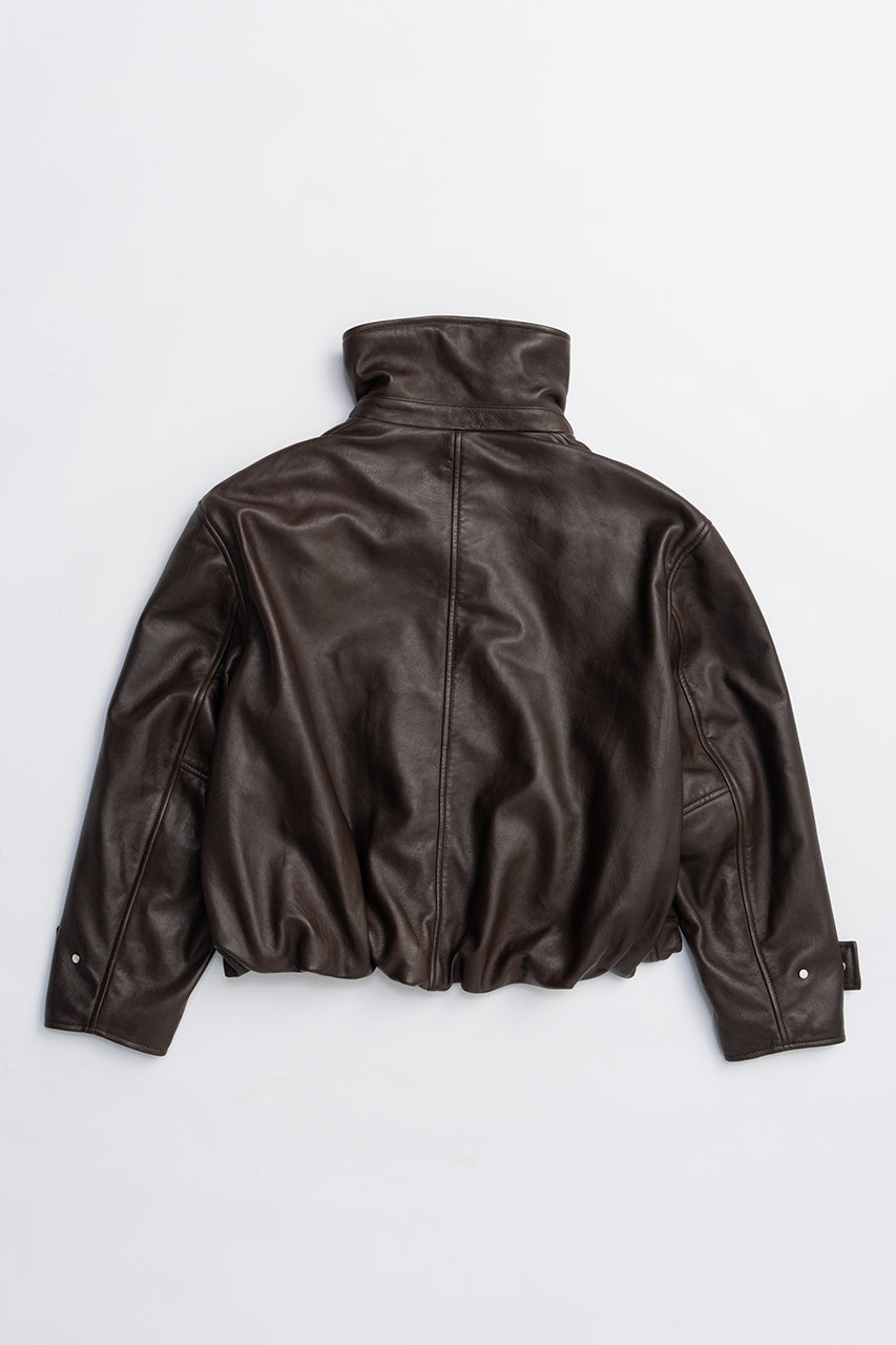 SHEEP Leather High Neck Blouson - 2025 AUTUMN