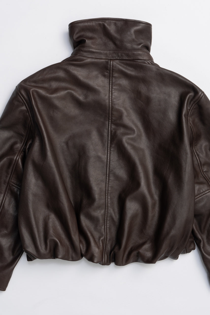 SHEEP Leather High Neck Blouson - 2025 AUTUMN