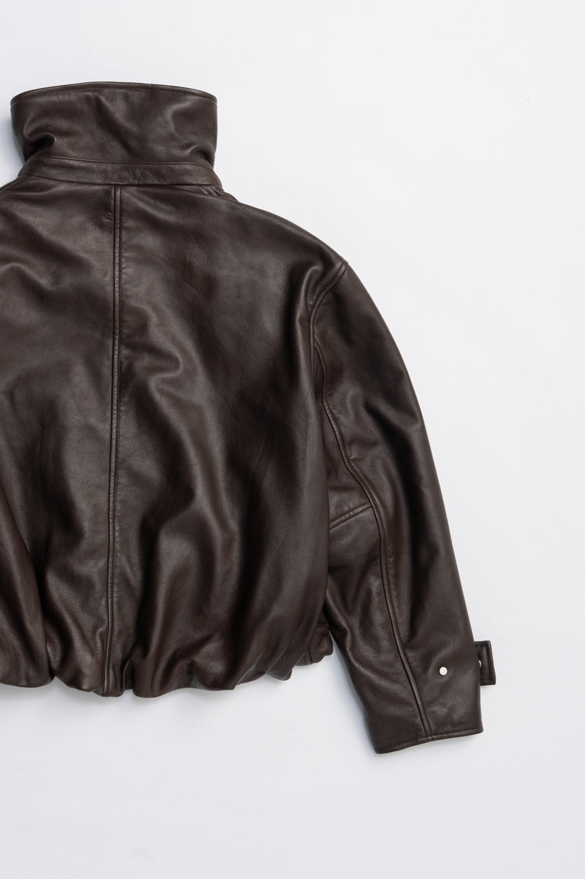 SHEEP Leather High Neck Blouson - 2025 AUTUMN