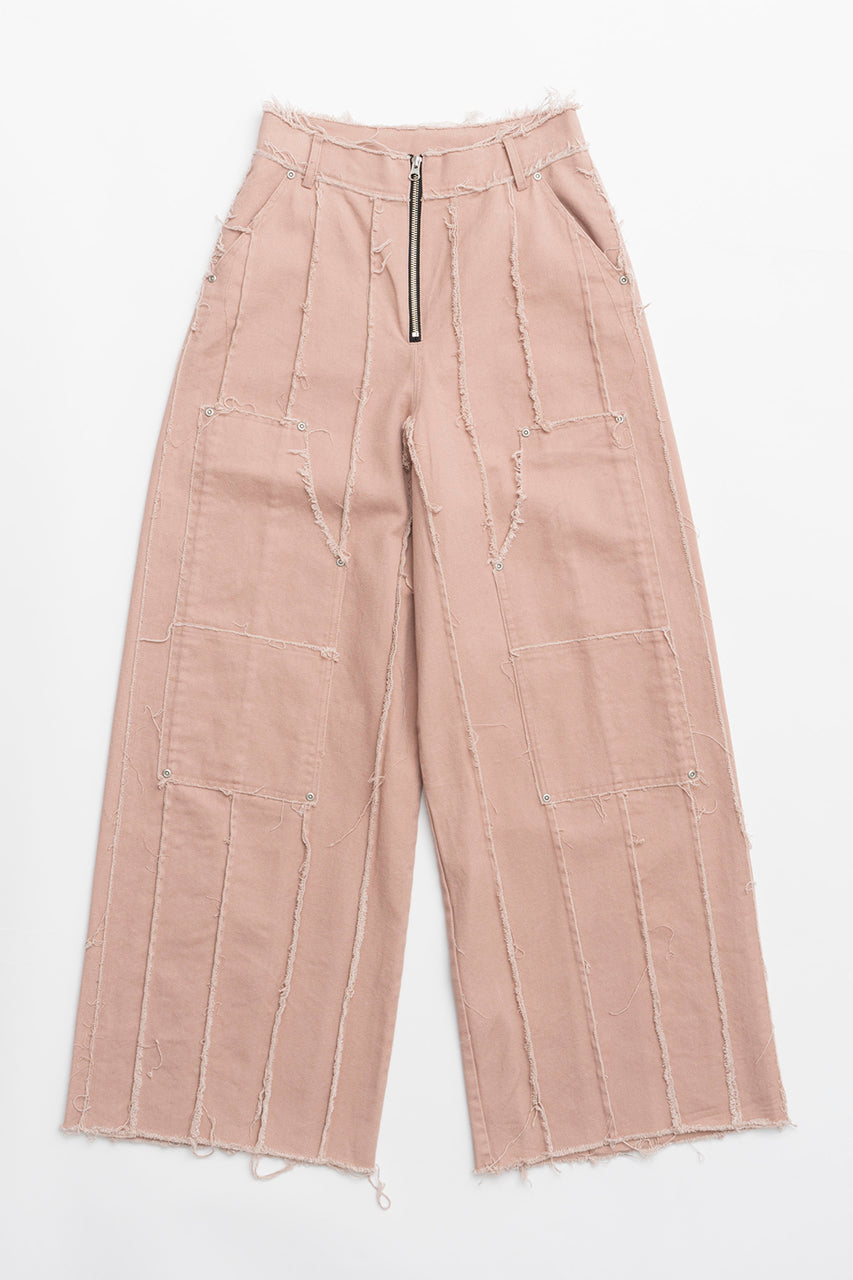 Raw Edge Panel Pants