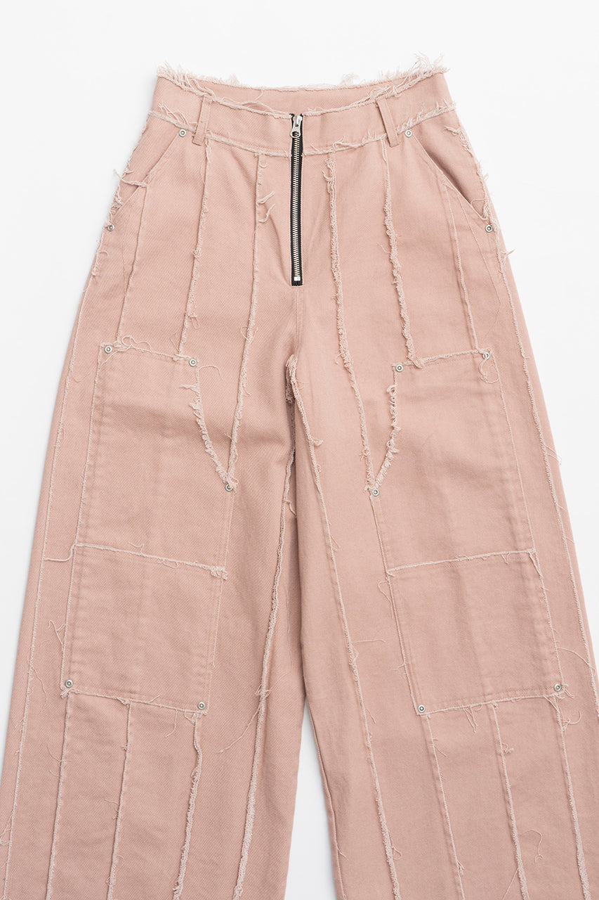 Raw Edge Panel Pants