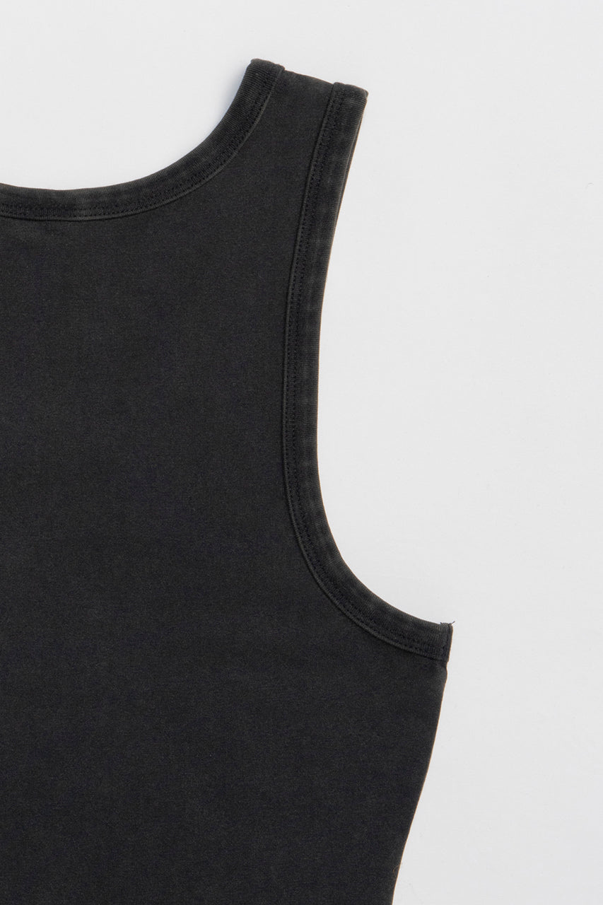 Cropped Tank Washed Black