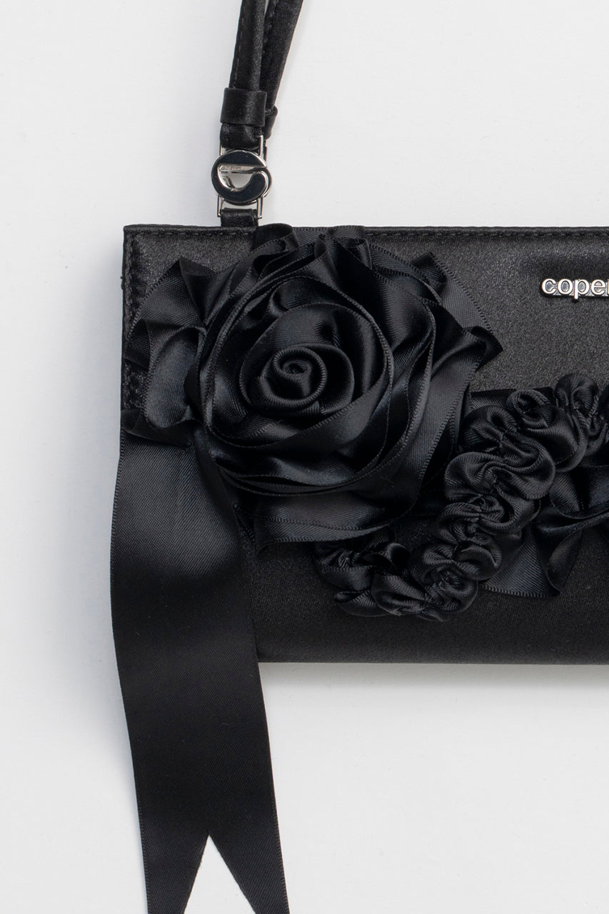 Pleated Ribbon Satin Pochette Bag - PRE ORDER